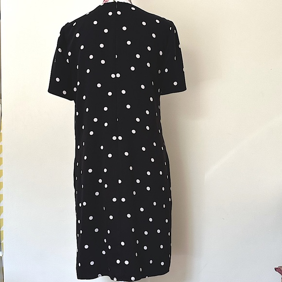 JACQUI E | B & W Polka Dot Shift Dress | Size 10 | Preloved - Picture 7 of 11